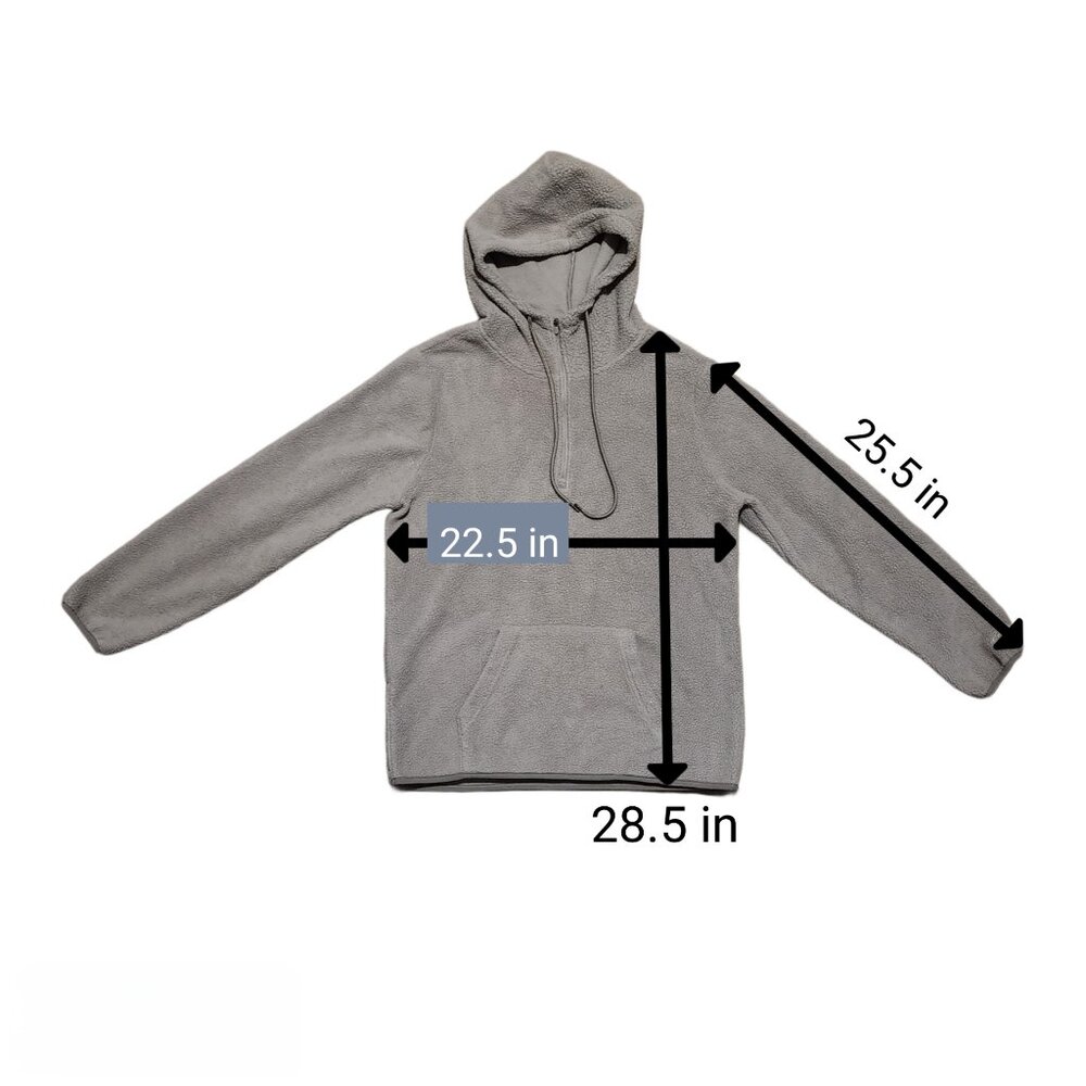Tan Fleece Drawstring Hoodie By Eddie Bauer Sz Lg - Picture 7 of 7